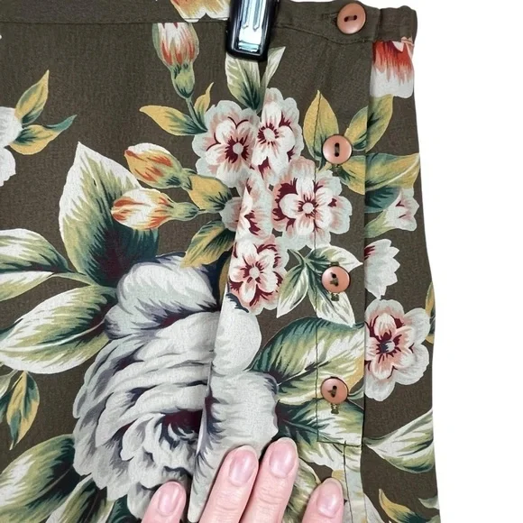 The Limited Floral Roses Fall Color Chiffon Skirt Size 4 - Picture 5 of 12